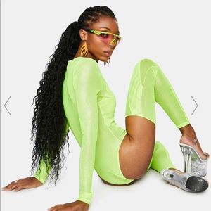 DOLLS KILL ELECTRIC CHAPEL MESH BODYSUIT SET